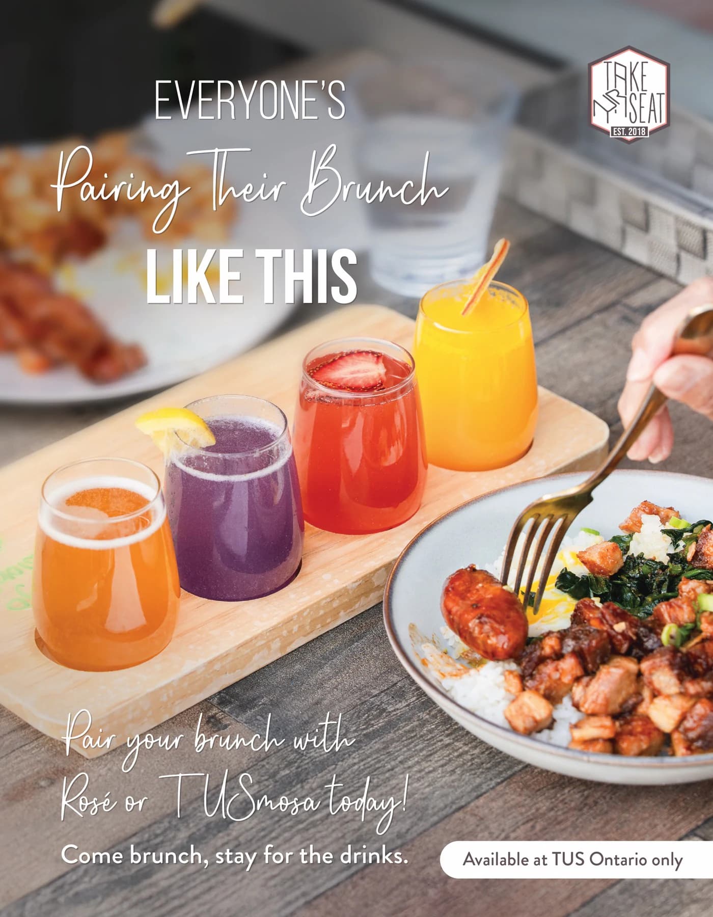 Take Ur Seat mimosa season campaign